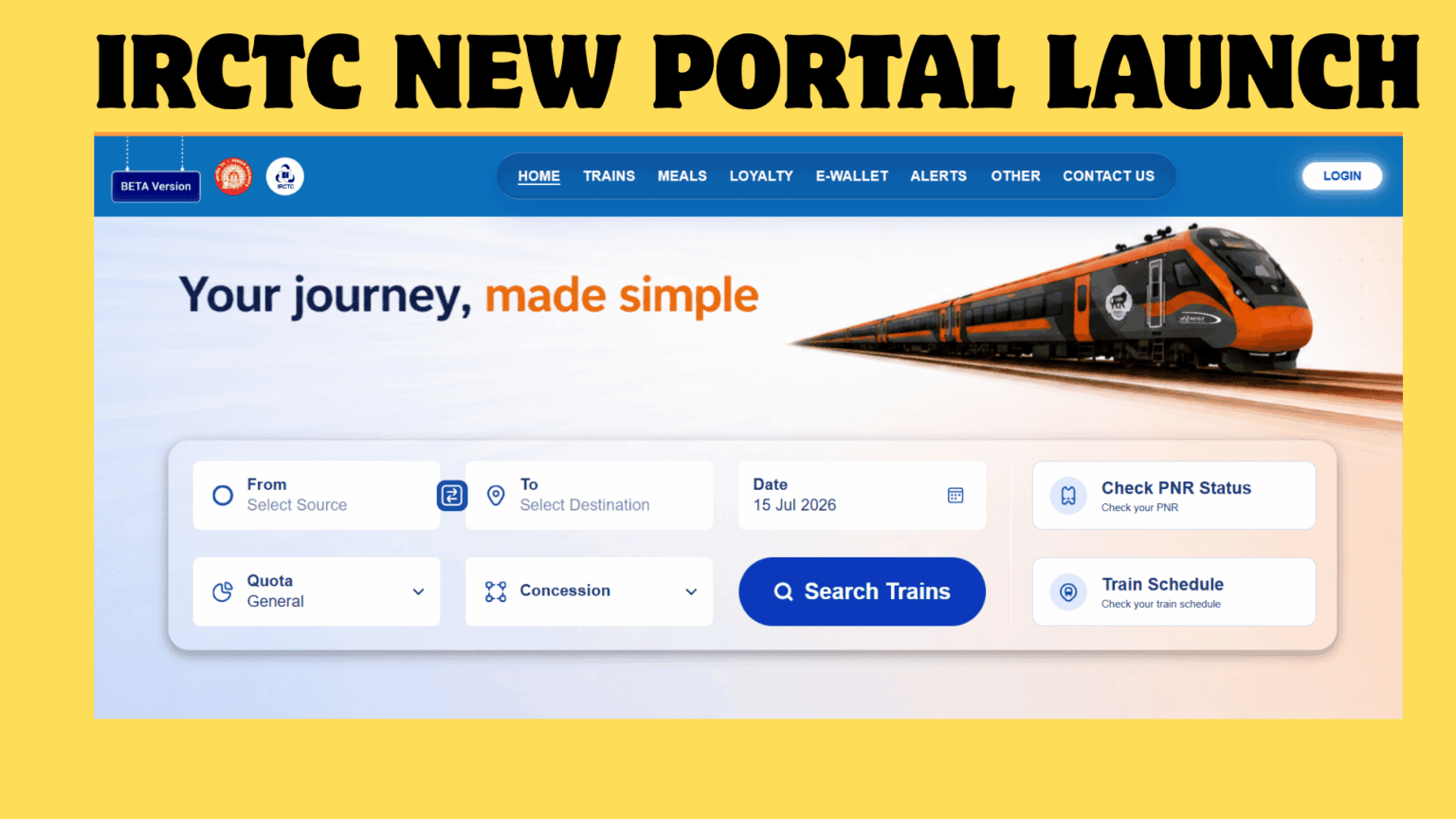 IRCTC's New Beta Website Goes Live Easier Booking, No Captchas, Cleaner Interface Faster Ticket Booking