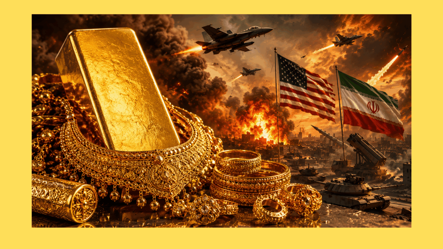 Gold Prices Today: Oil Tops 95 dollar, Gold Hits 2-Week High: War Fears, Not Inflation, Driving Gold's Rally